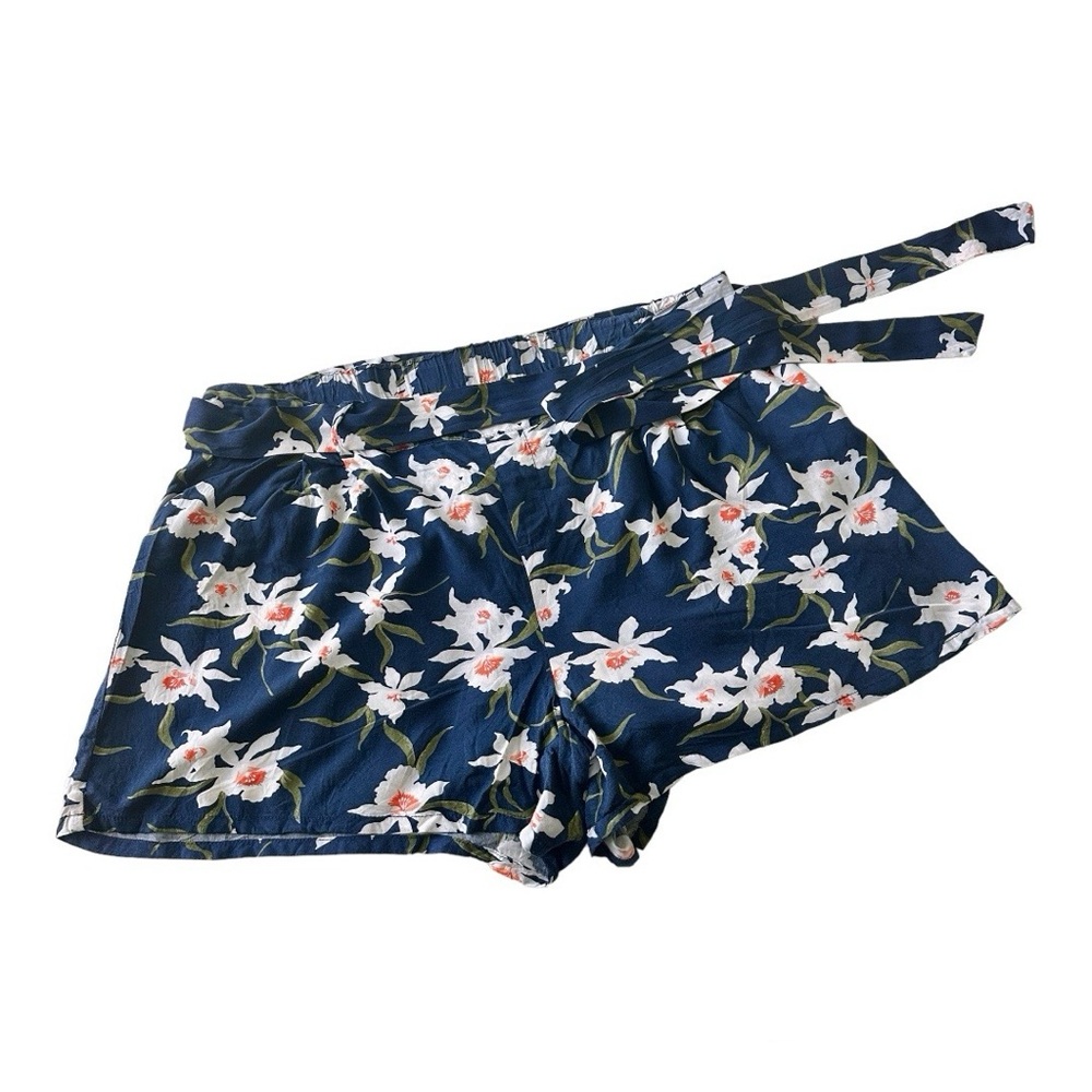 EUC Old Navy Tropical Blue Shorts with Ribbon Belt [Size: XL]